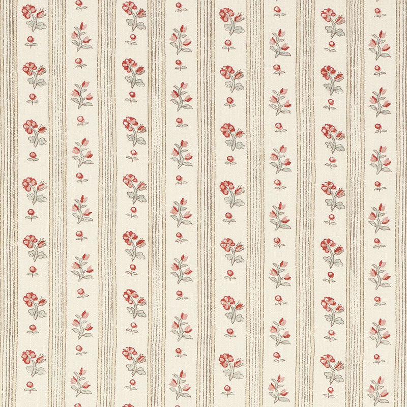 Cabanon Stripe Fabric Sample - Rouge