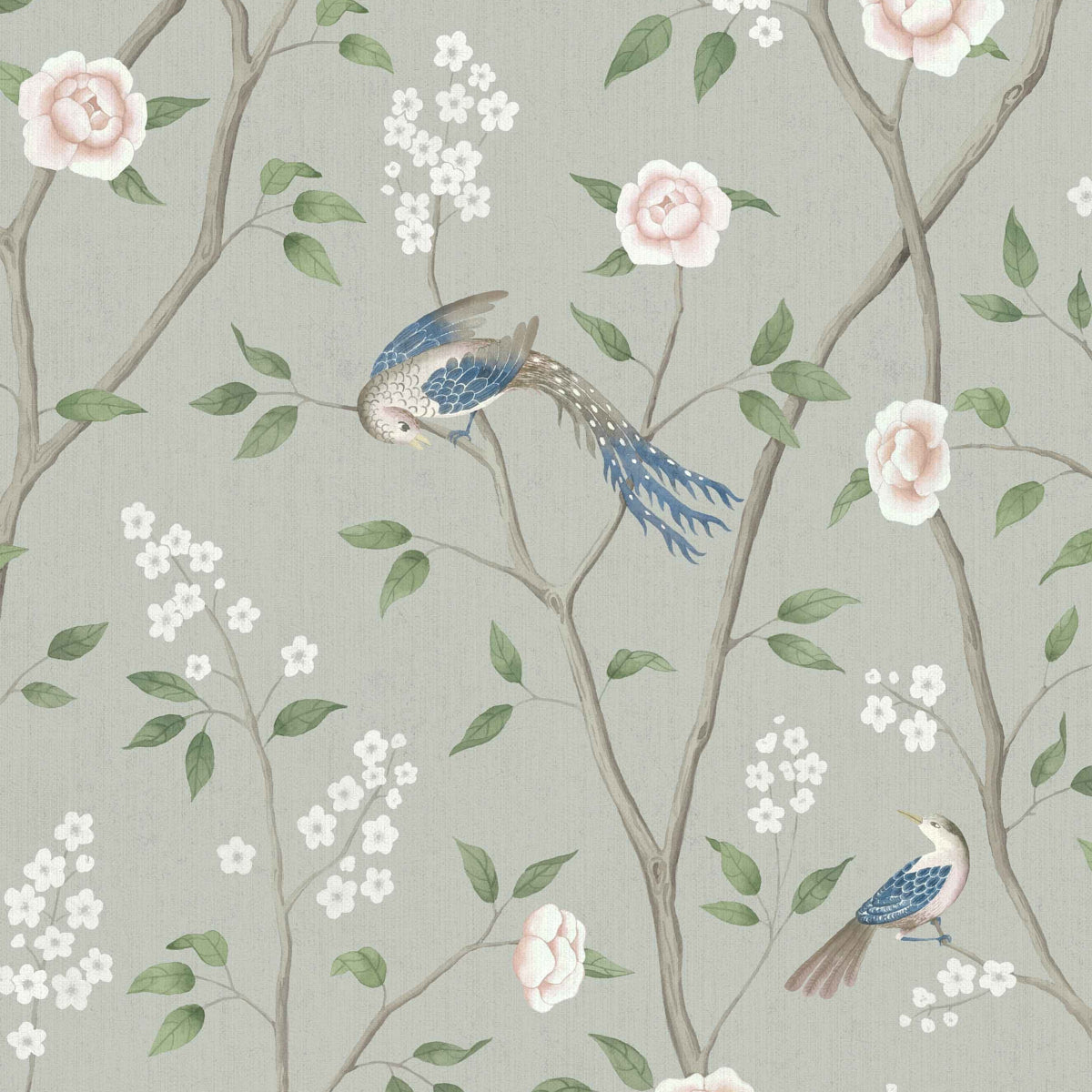 Paradise Birds Wallpaper Sample - Mineral Shimmer