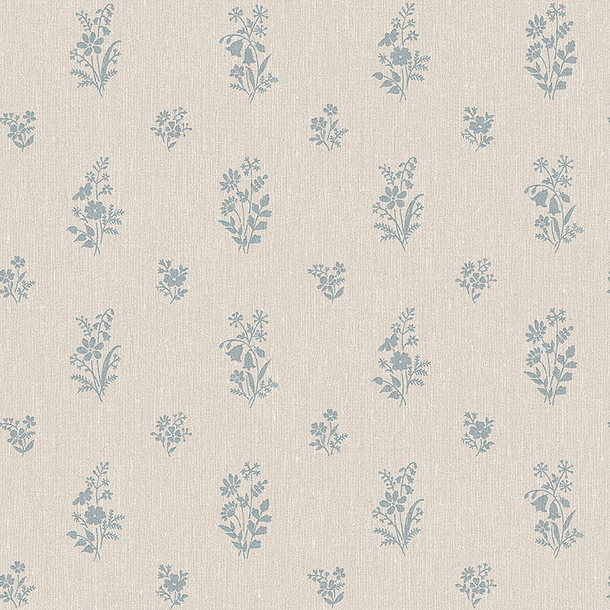 Petit Fleurs Wallpaper Sample - Blue