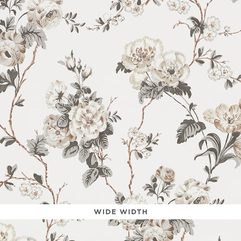 Betty Wallpaper Sample - Charcoal