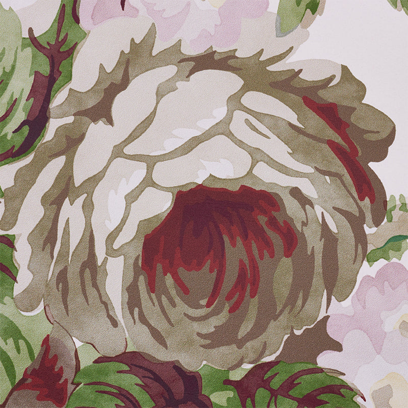 Nancy Floral Wallpaper Sample - Grisaille