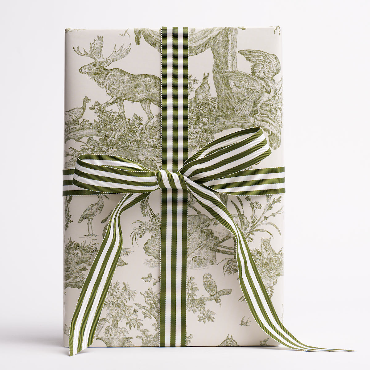 Western Toile Wrapping Paper - Olive