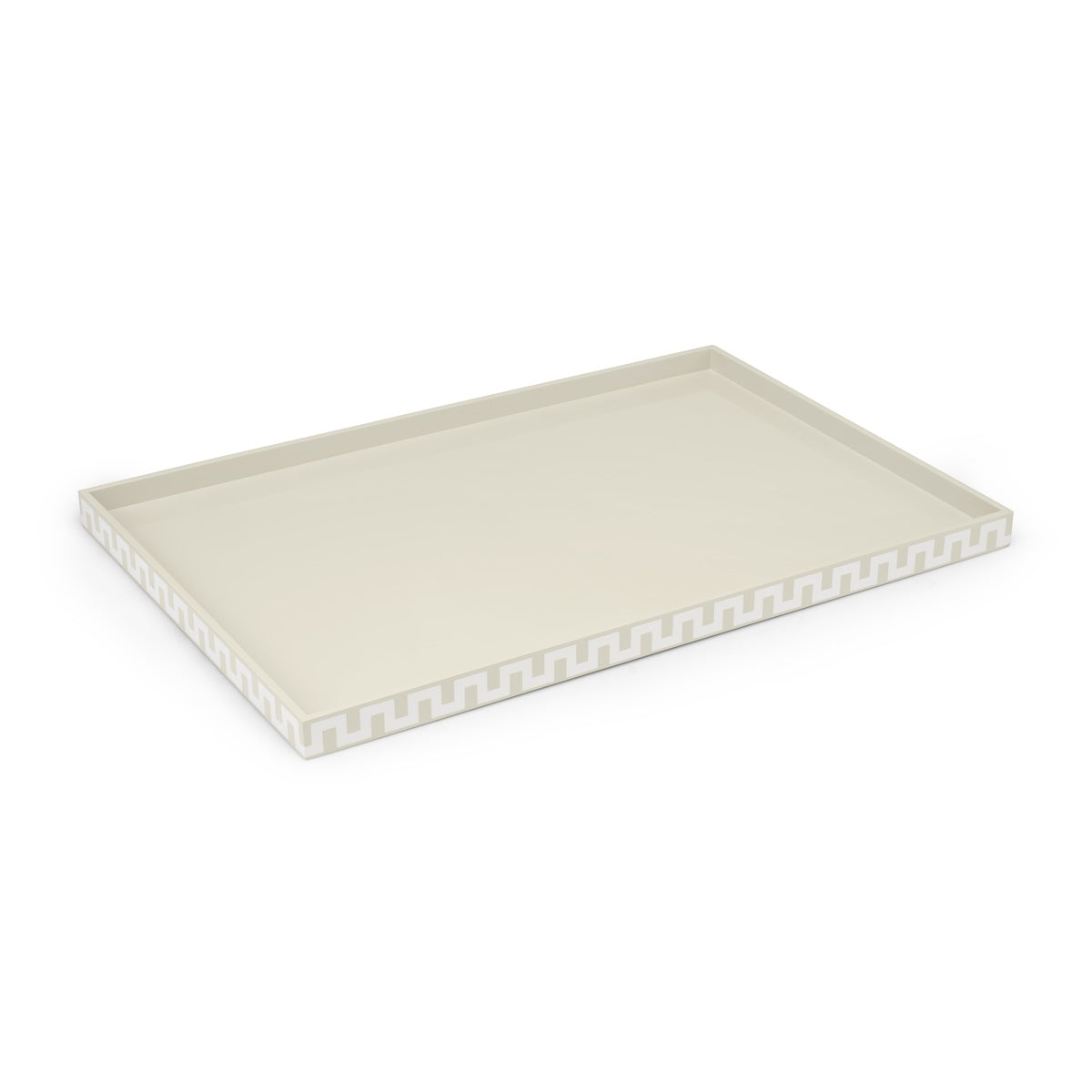 Schumacher x The Lacquer Company 23.6" Matrix Tape Tray - Bone & Off White