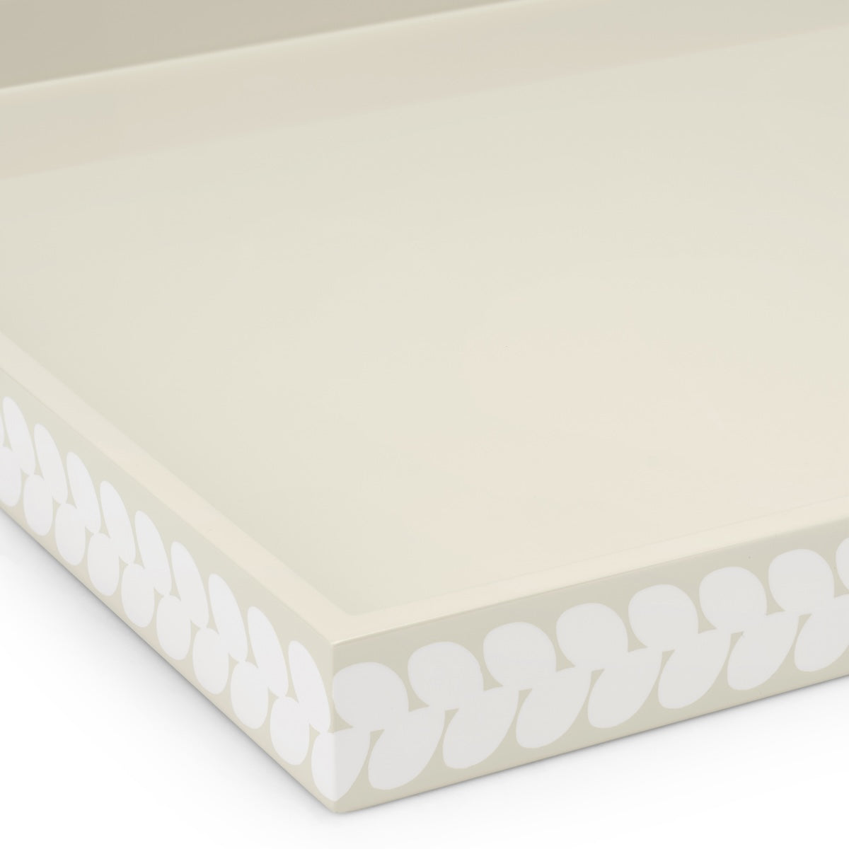 Schumacher x The Lacquer Company 23.6" Berkeley Tape Tray - Bone & Off White