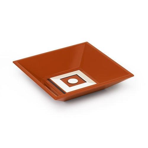 Schumacher x The Lacquer Company 7" Marcel Catchall Tray - Burnt Clay