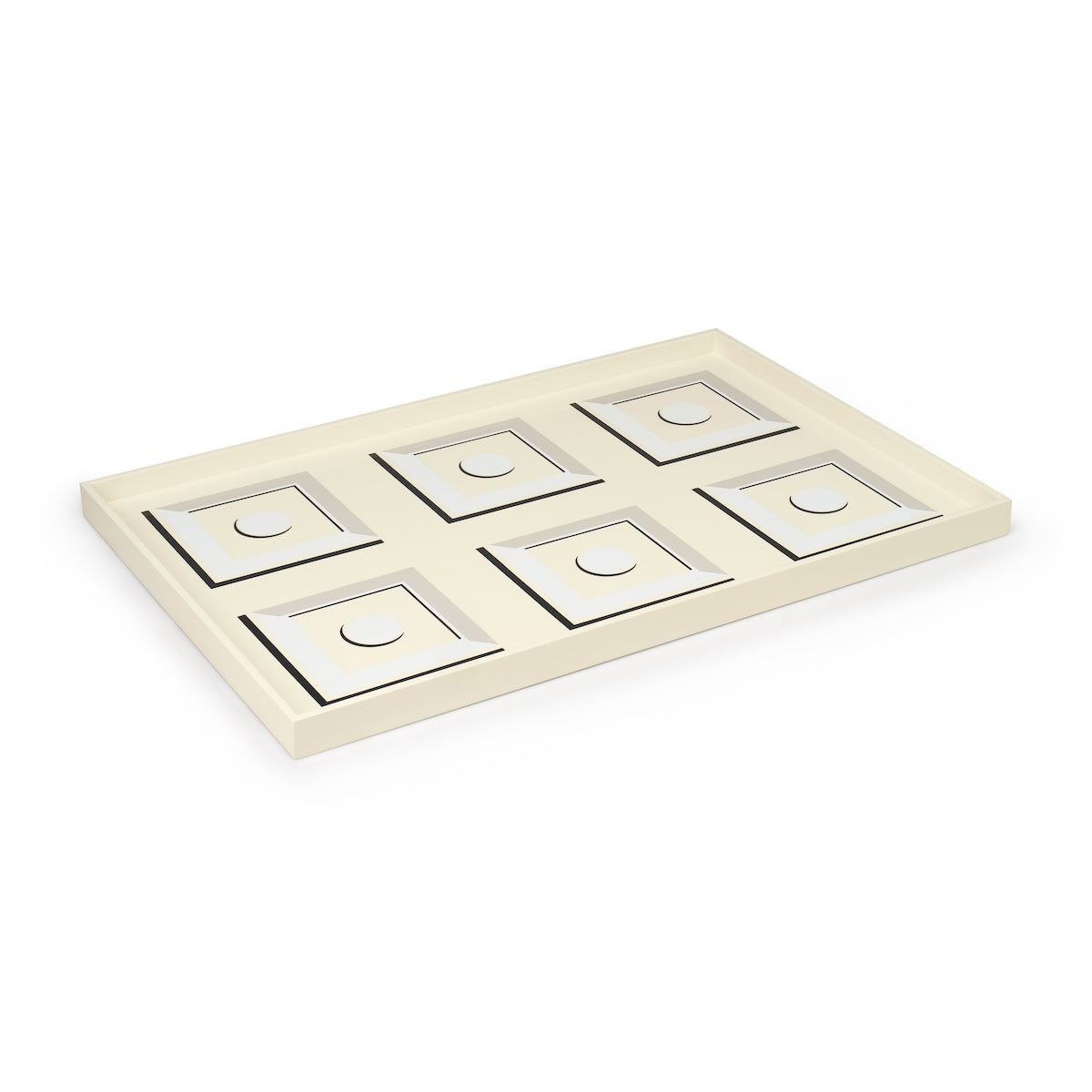 Schumacher x The Lacquer Company 20" Marcel Tray - Ivory