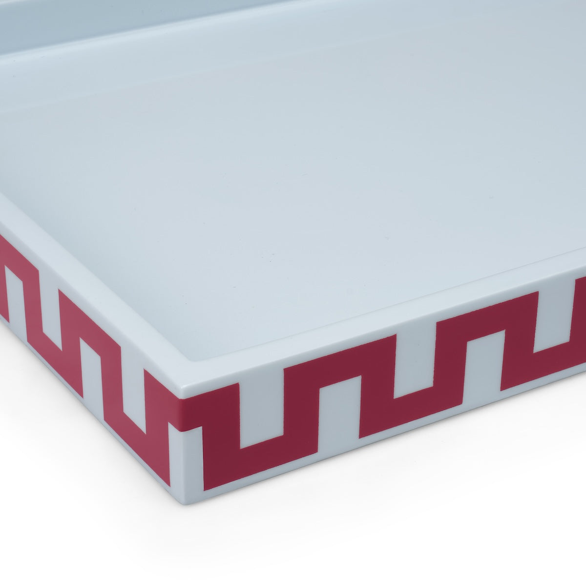 Schumacher x The Lacquer Company 17" Matrix Tape Tray - Powder Blue & Cherry Red