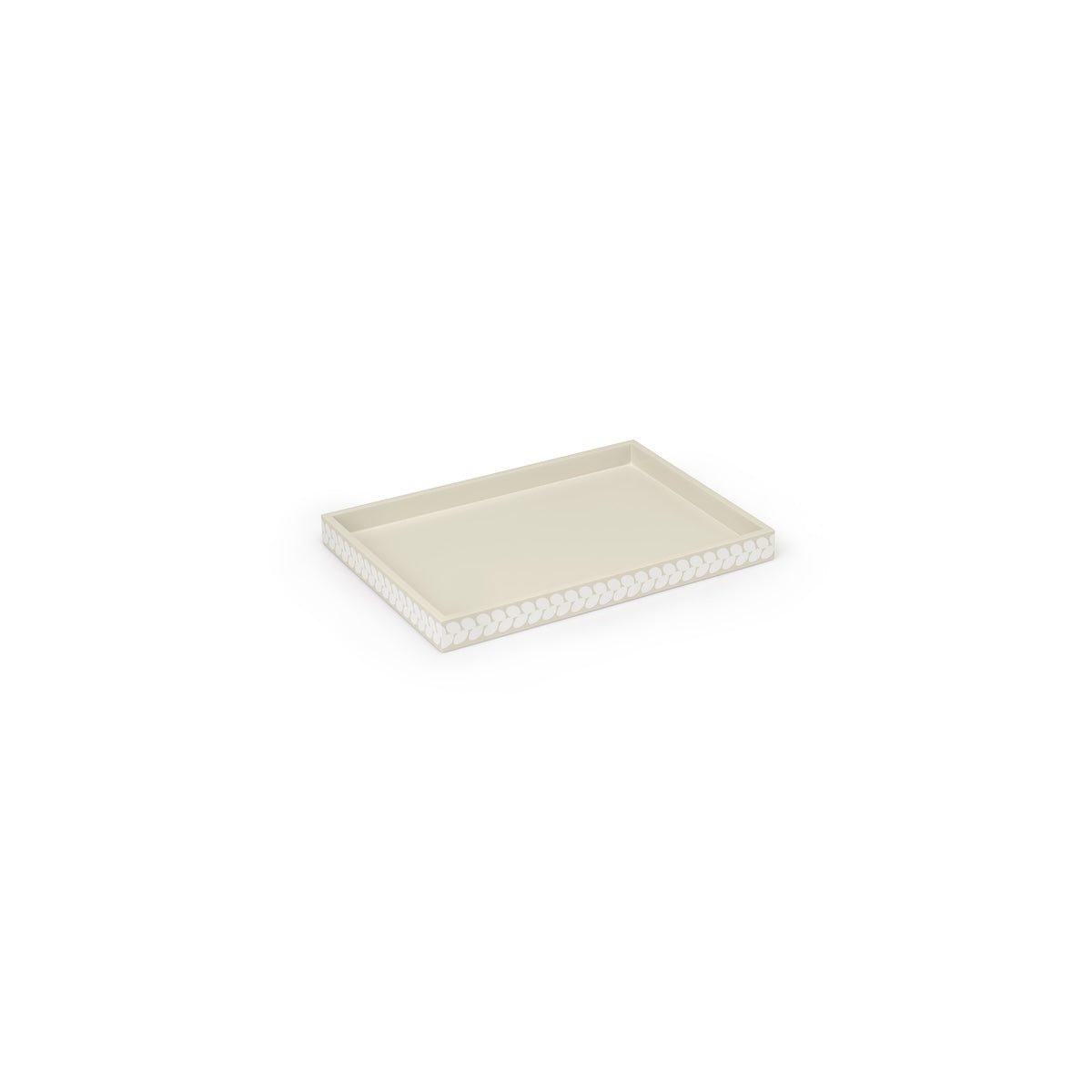 Schumacher x The Lacquer Company 11" Berkeley Tape Tray - Bone & Off White