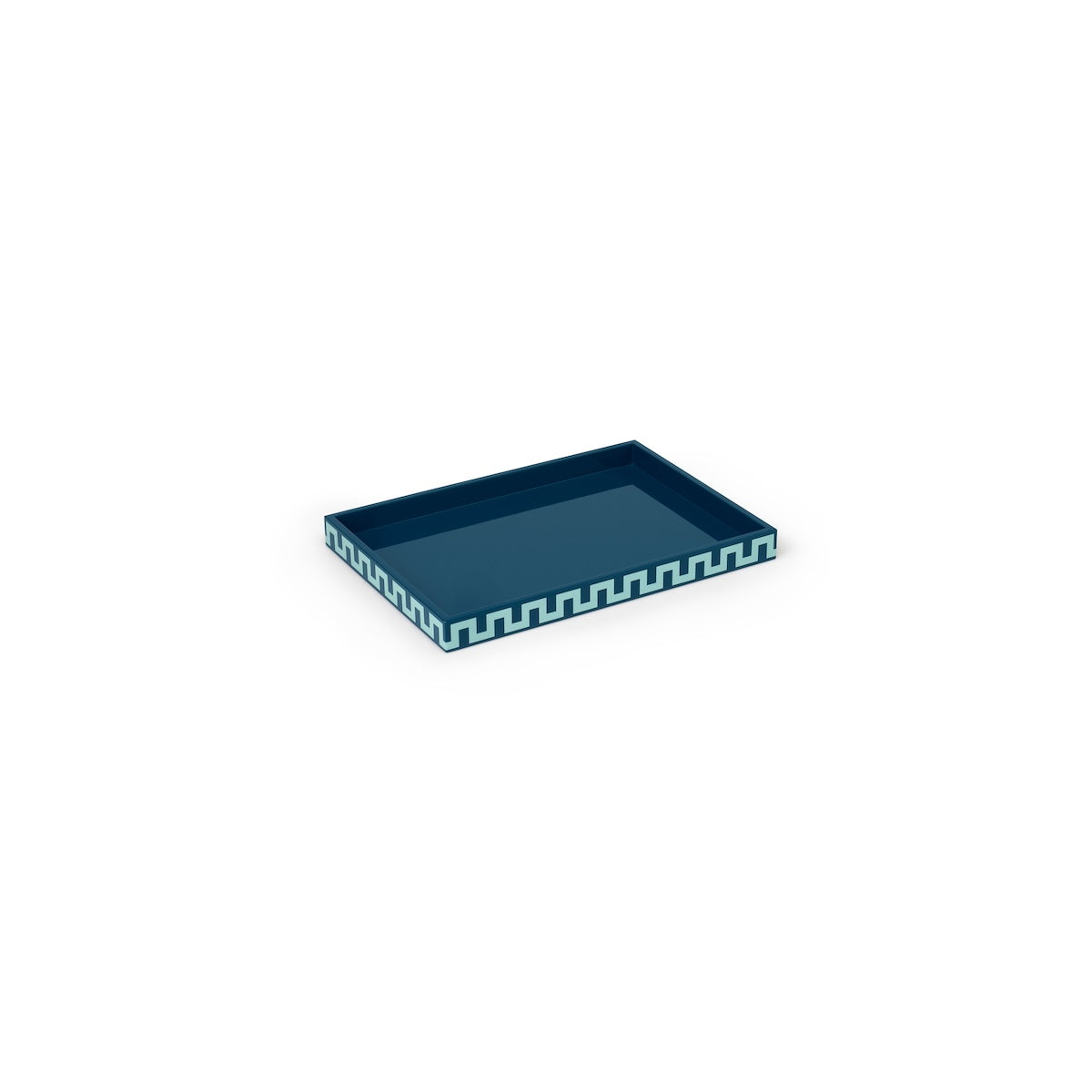 Schumacher x The Lacquer Company 11" Matrix Tape Tray - Marine Blue & Azzuro Blue
