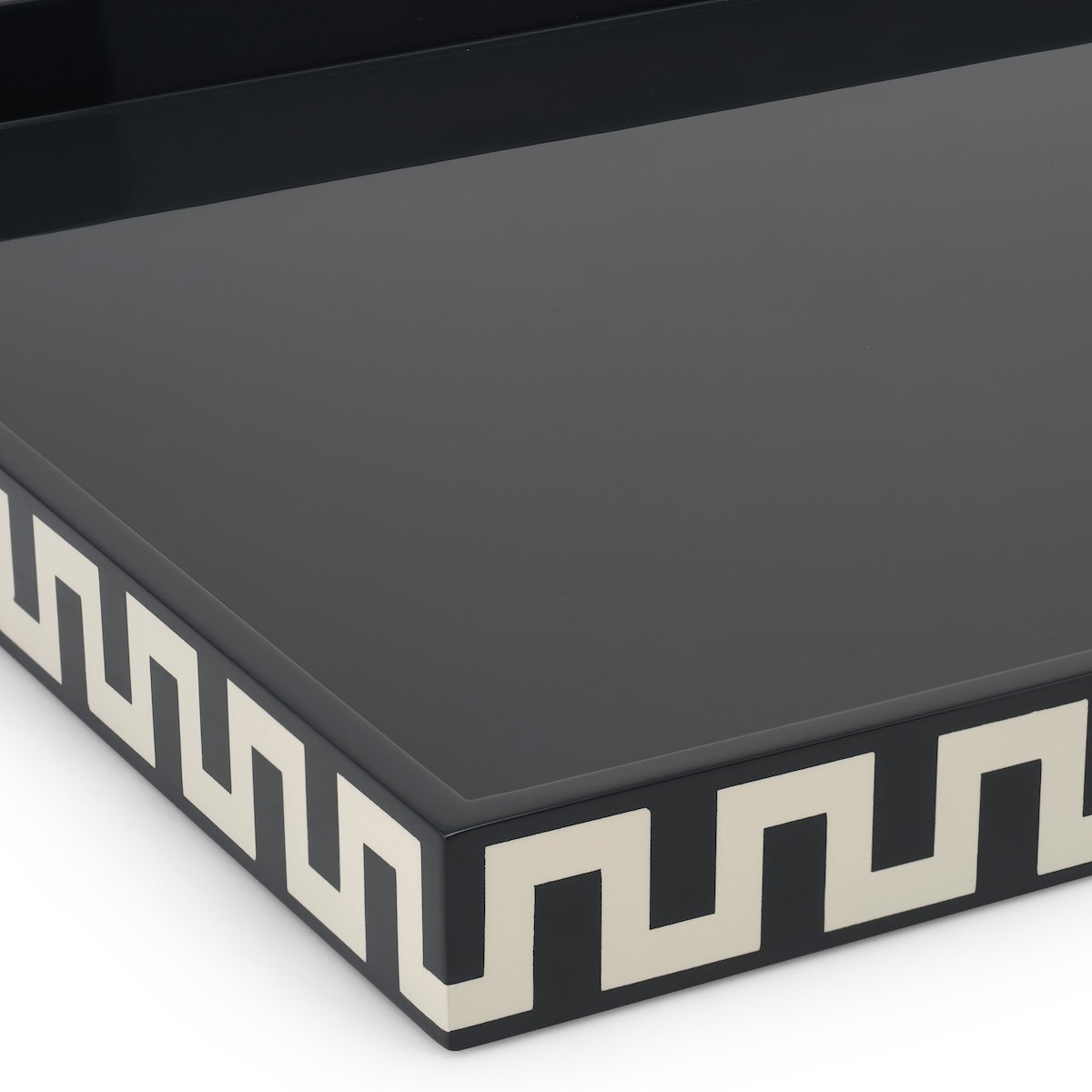 Schumacher x The Lacquer Company 11" Matrix Tape Tray - Off Black & Bone