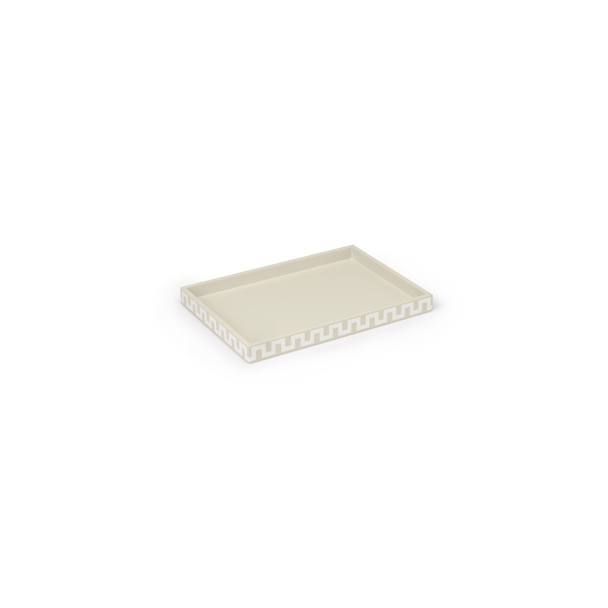 Schumacher x The Lacquer Company 11" Matrix Tape Tray - Bone & Off White