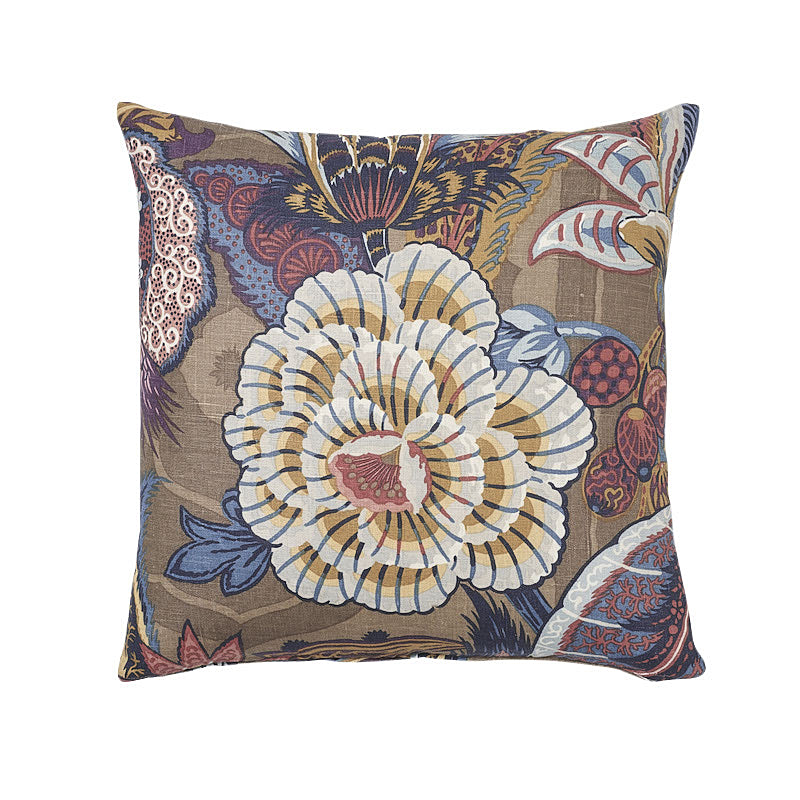 Zanzibar Linen Print Pillow - Cerulean (Pre Order)