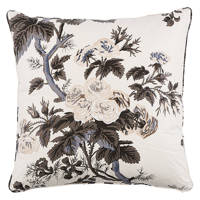 Pyne Hollyhock Pillow - Charcoal