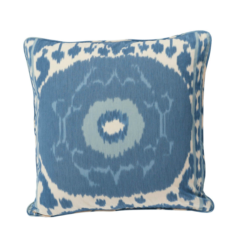Samarkand Ikat Pillow - Porcelian