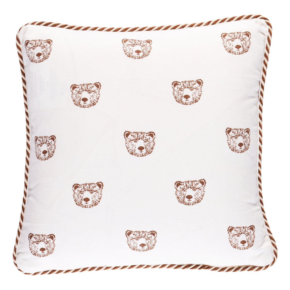 Bear Print Pillow - Ivory (Pre Order)