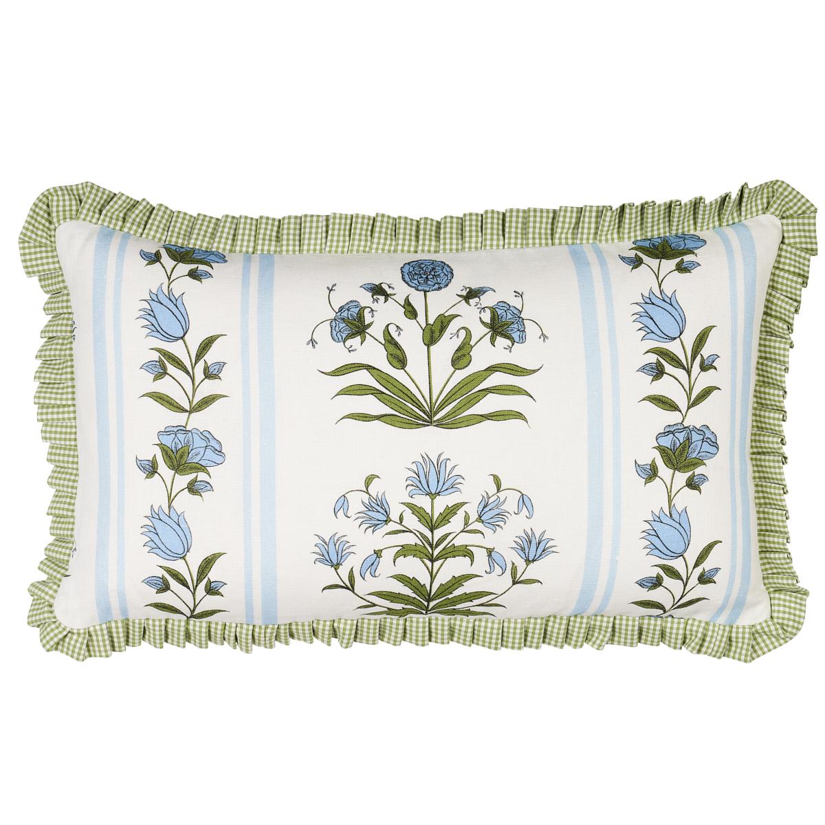 Royal Poppy Stripe Pillow - Sky (Pre Order)
