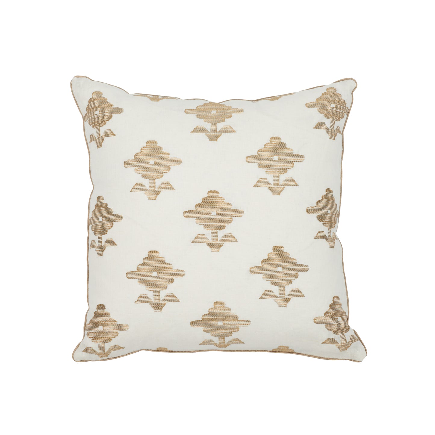 Rubia EmbroideryPillow - Ivory