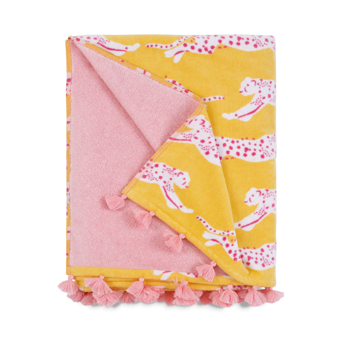 Leaping Leopard Beach Towel - Lemonade