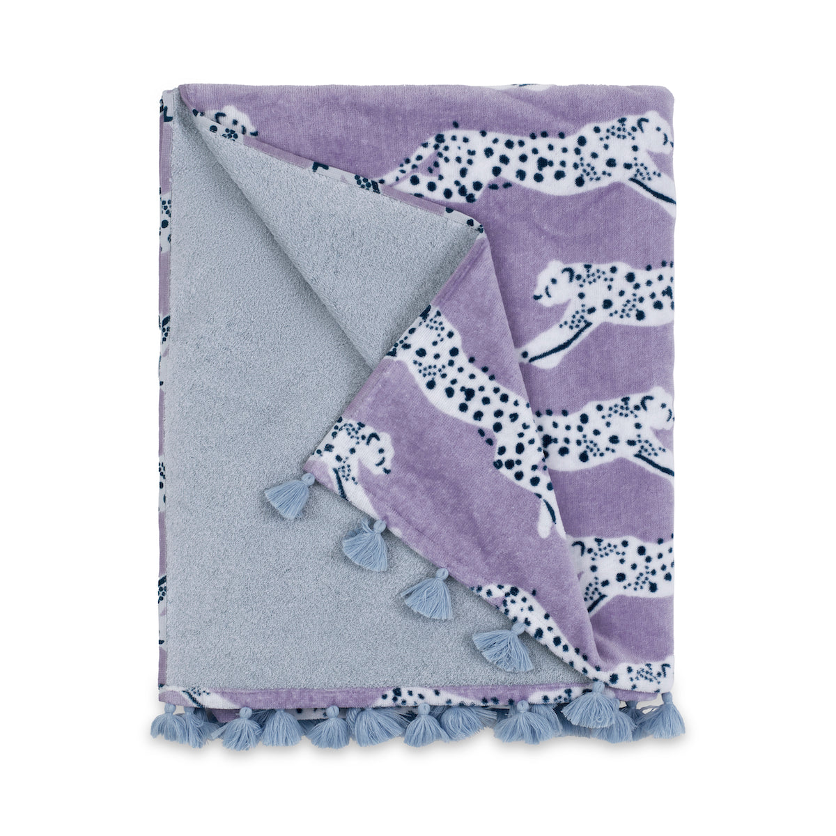 Leaping Leopard Beach Towel - Lilac
