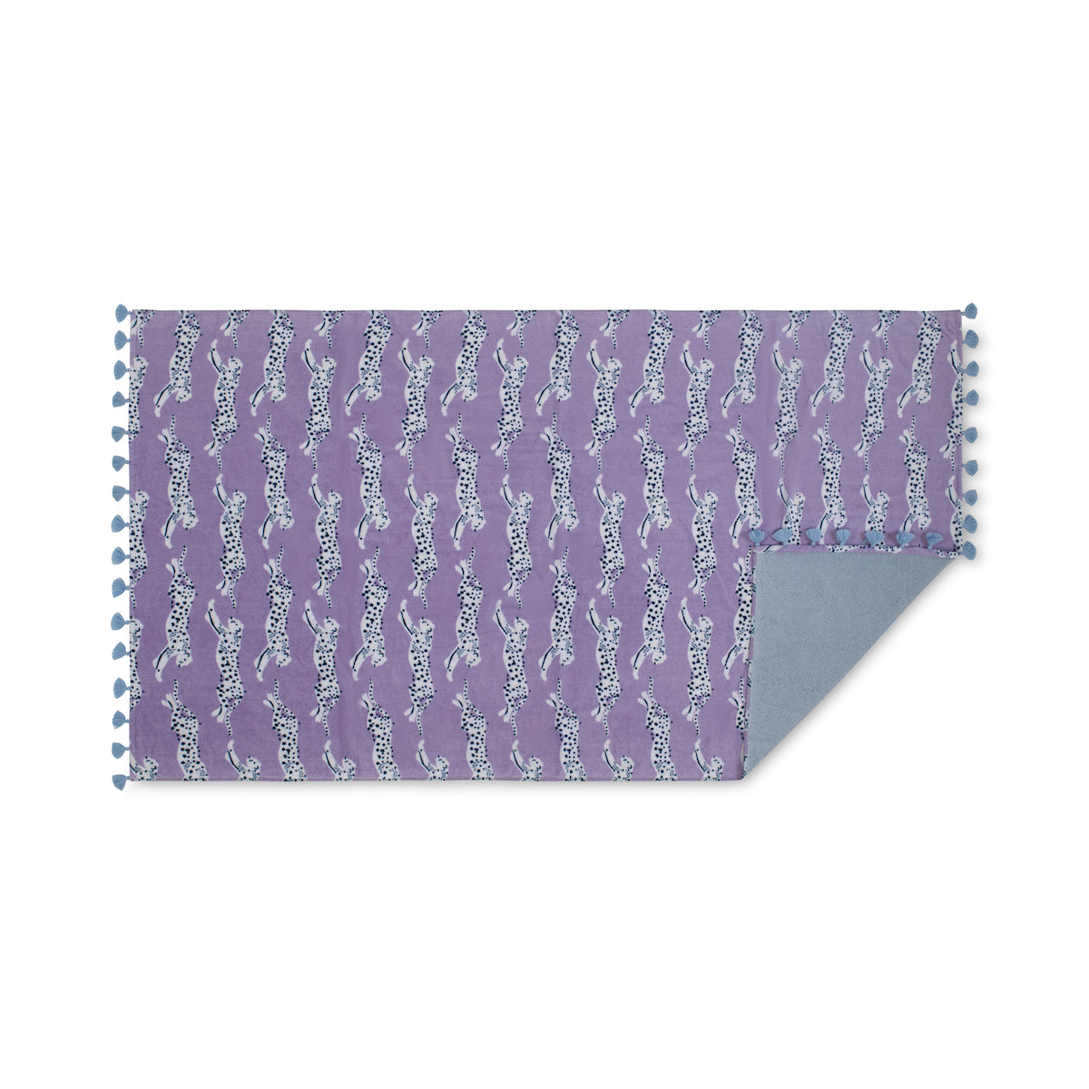 Leaping Leopard Beach Towel - Lilac