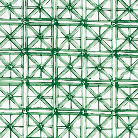 Portail Francais Indoor/Outdoor Fabric Sample - Emerald