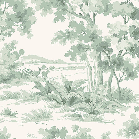 Countryside Morning Wallpaper Sample - Green