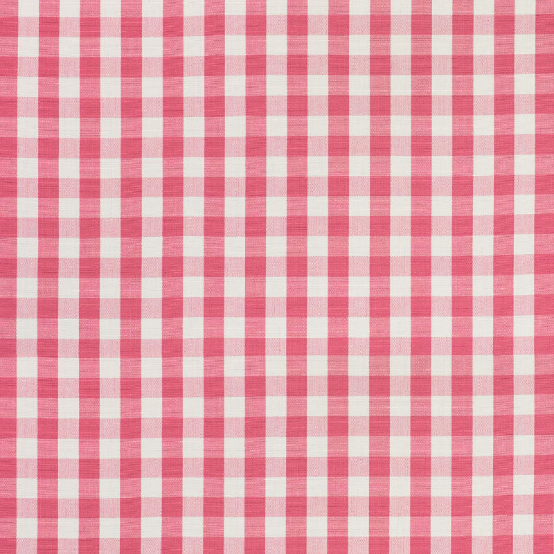 Elton Cotton Check Fabric Sample - Magenta
