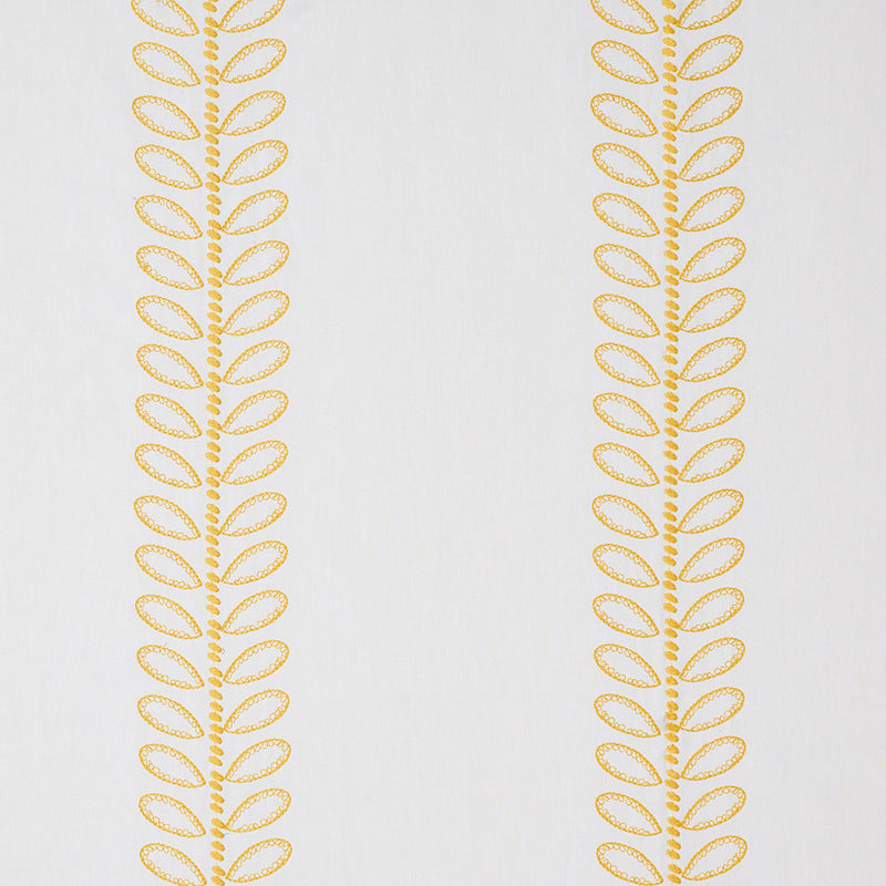 Camile Embroidery Fabric Sample - Yellow