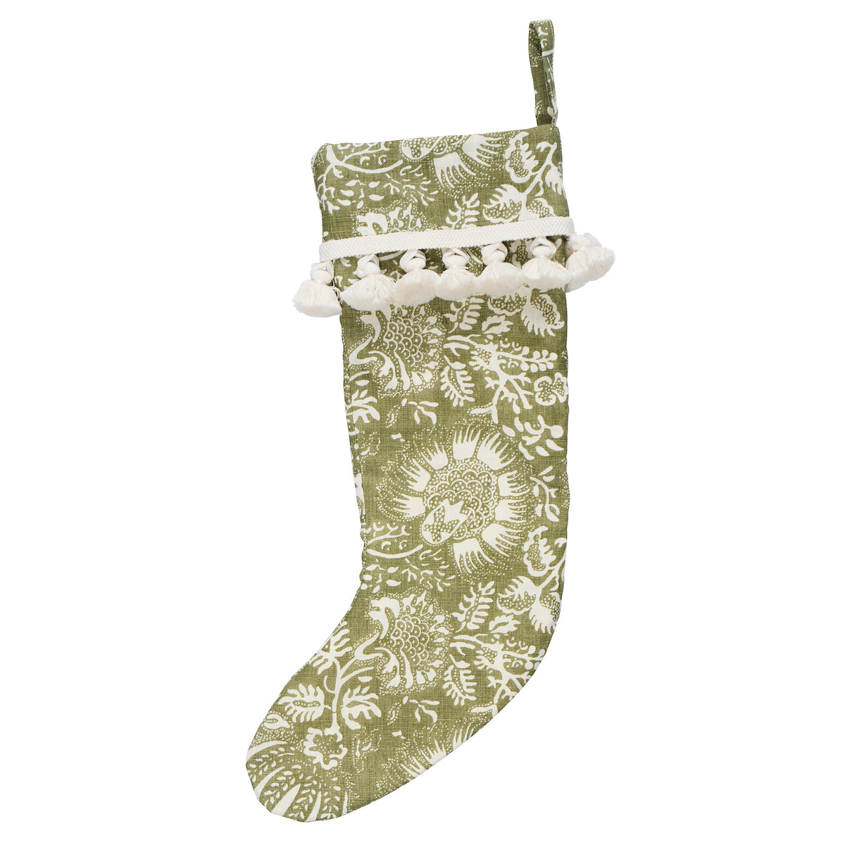 Pomegranate Print Stocking - Olive (Pre Order)