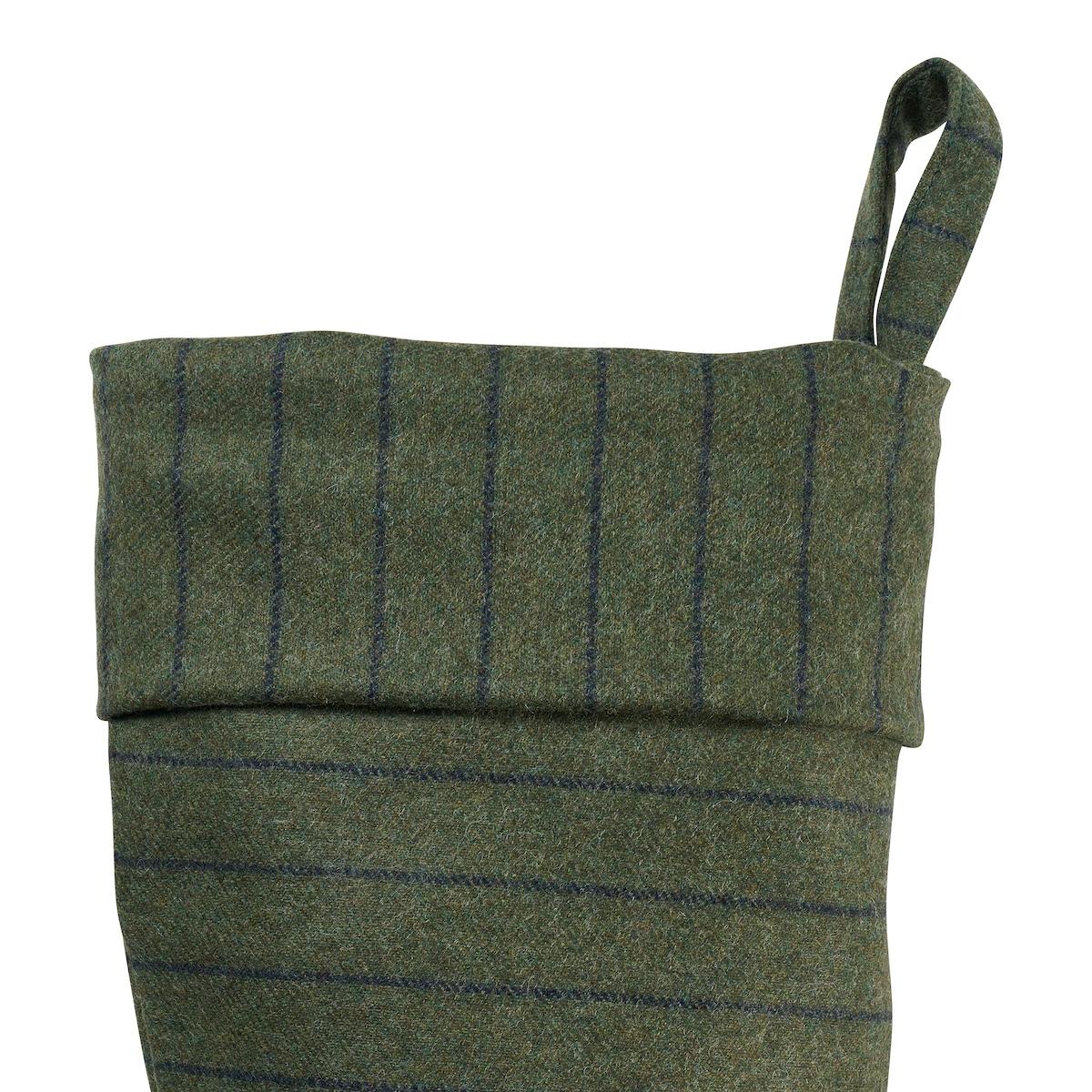 Boyd Wool Pinstripe Stocking - Green