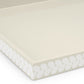 Schumacher x The Lacquer Company 17"  Berkeley Tape Tray - Bone & Off White
