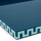 Schumacher x The Lacquer Company 11" Matrix Tape Tray - Marine Blue & Azzuro Blue