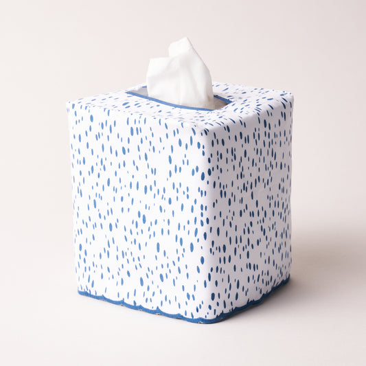 Celine Tissue Box Cover Color: Prussian Blue