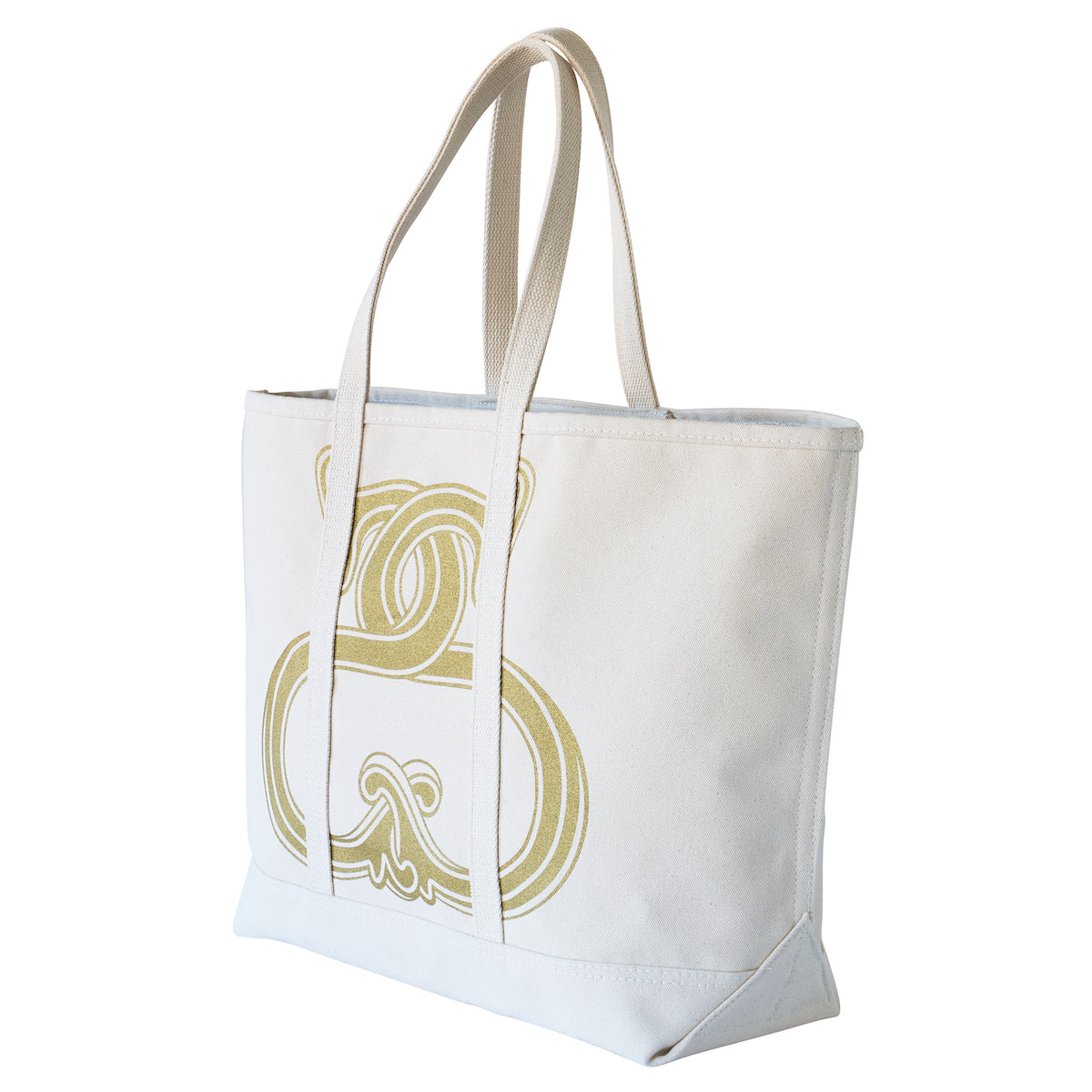 Schumacher Tote Bag - Ivory & Gold