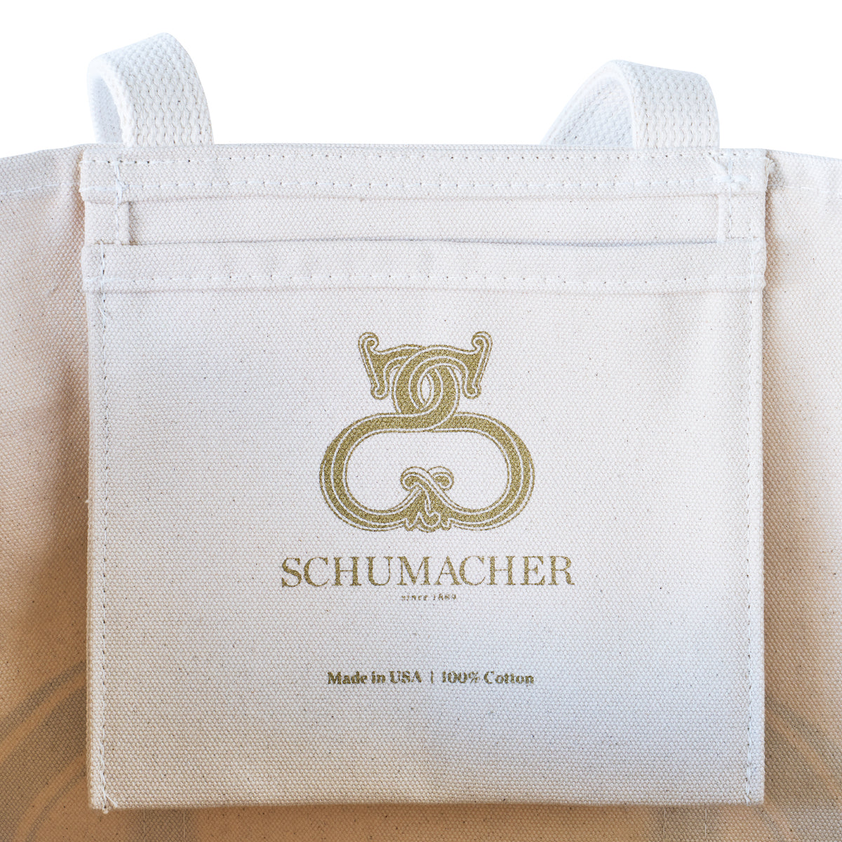 Schumacher Tote Bag - Ivory & Gold