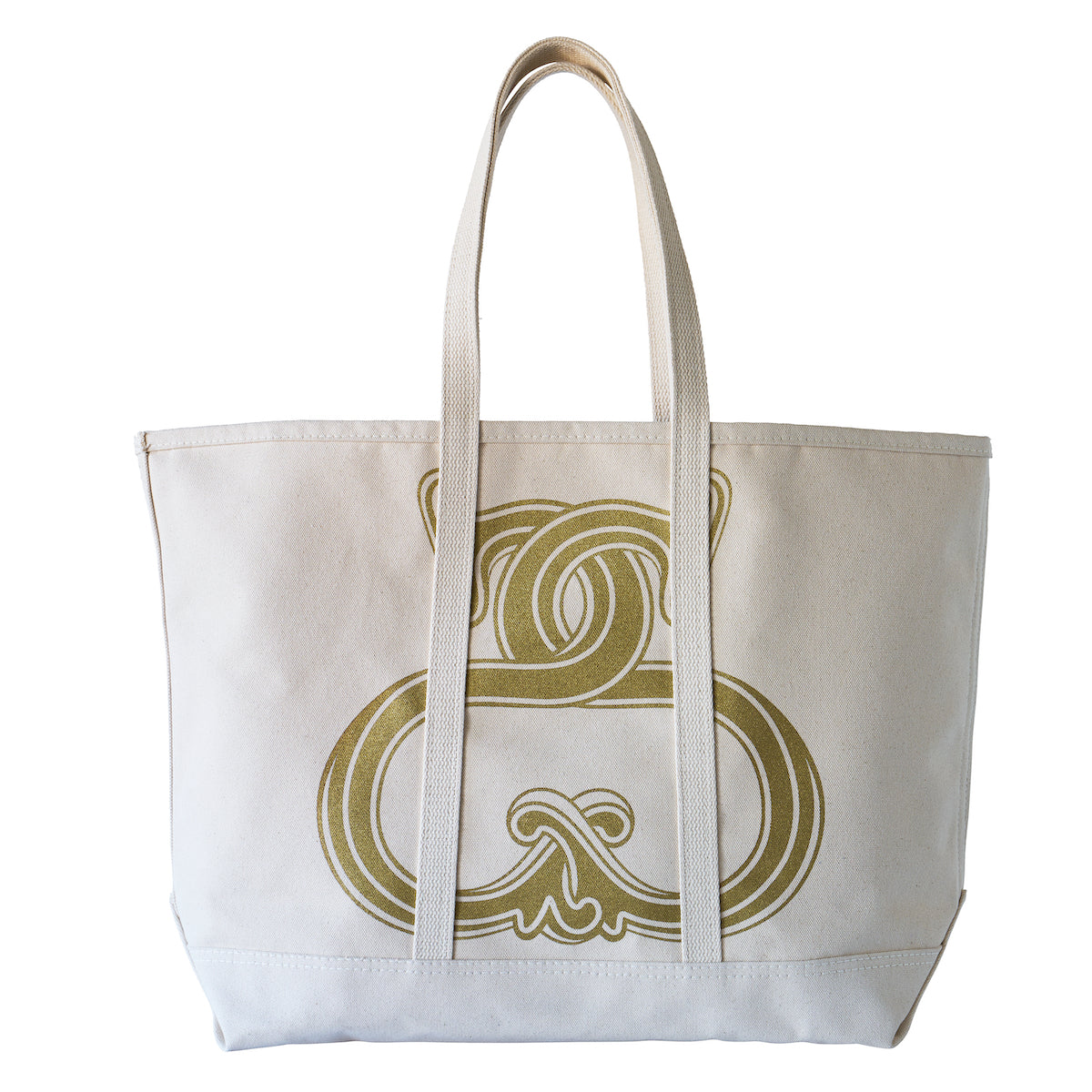 Schumacher Tote Bag - Ivory & Gold