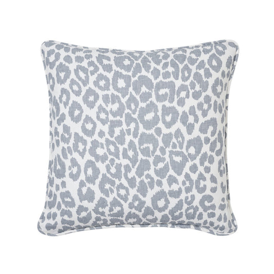Iconic Leopard Pillow - Sky