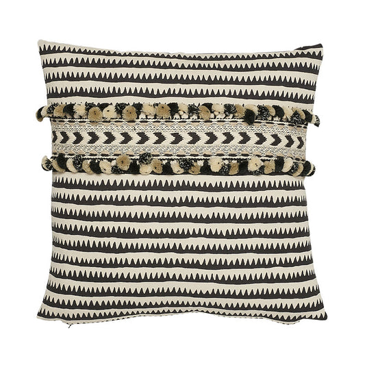 Corfu Stripe Pillow - Black