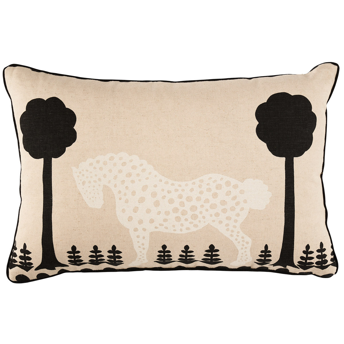 Polka Dot Pony Pillow - Natural