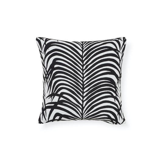 Zebra Palm Indoor/Outdoor Pillow - Black