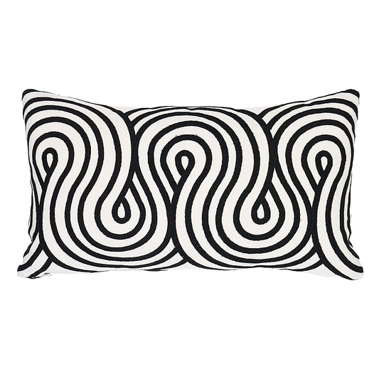 Giraldi Embroidery Pillow - Black