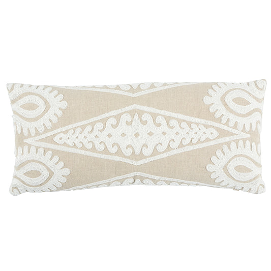 Seema Embroidery Pillow - Natural