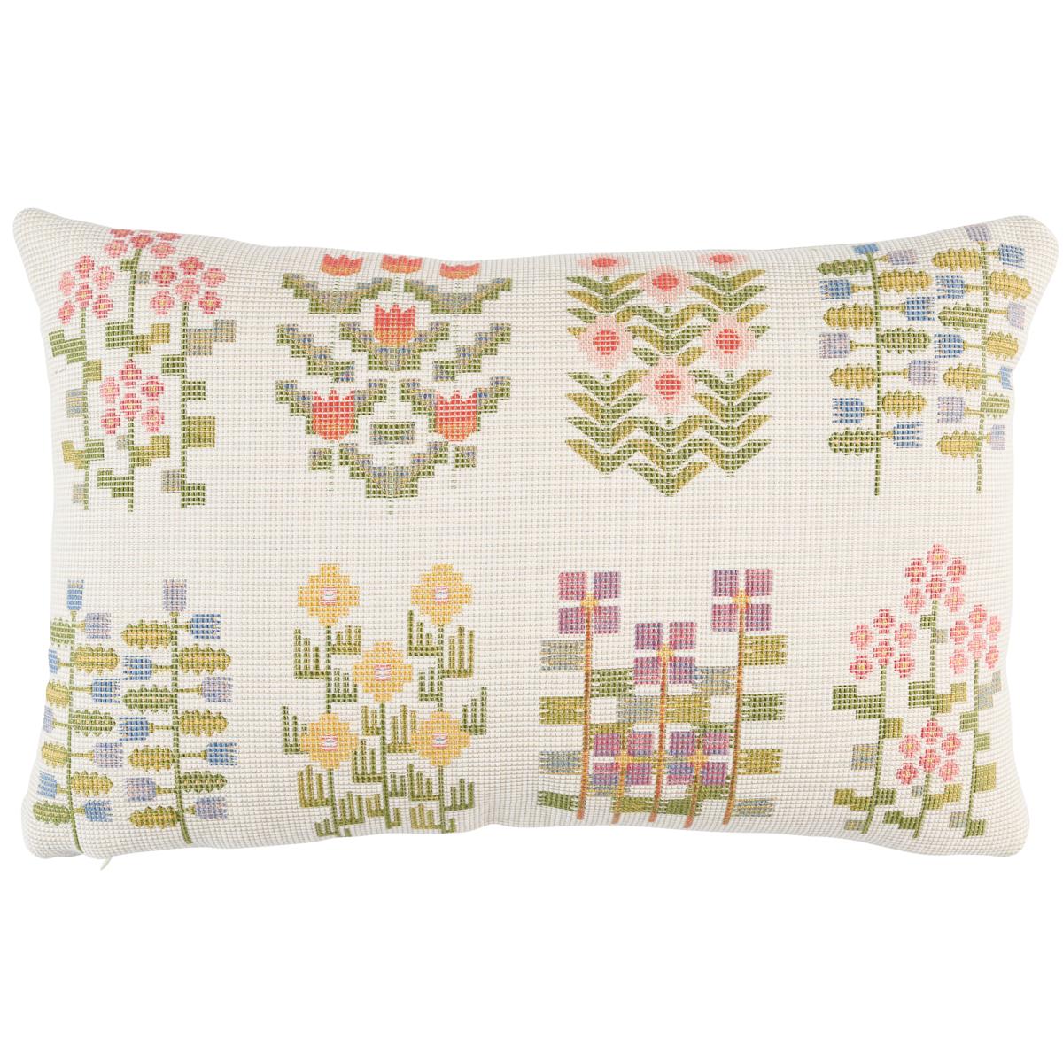 Annika Floral Tapestry Pillow - Multi on Ivory (Pre Order)