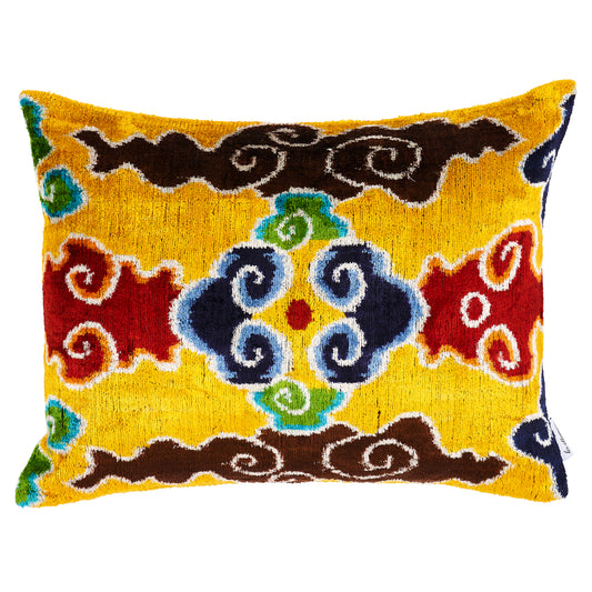 Konya Silk Velvet Pillow - Multi