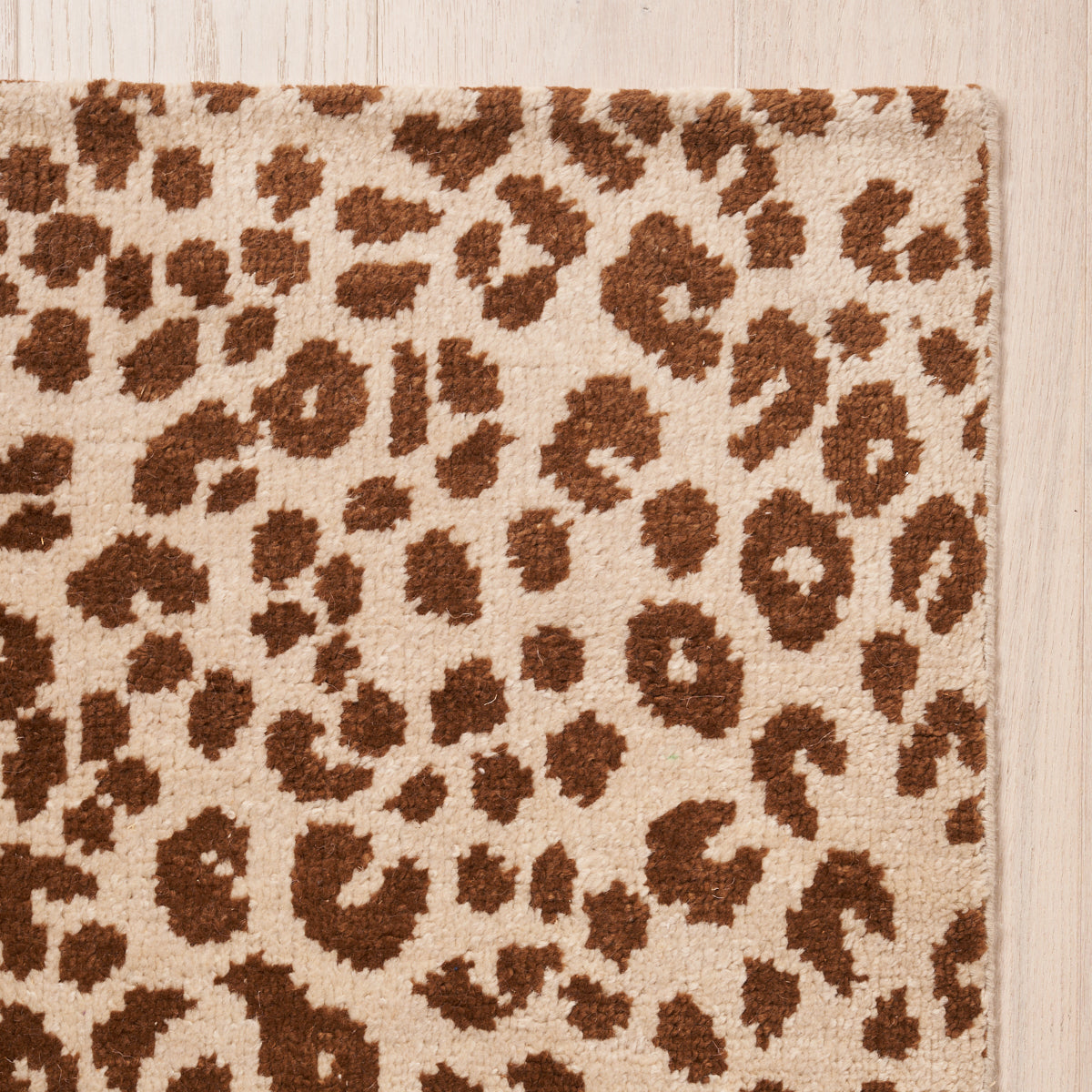 Iconic Leopard Hand-Knotted Rug Color: Brown - SAMPLE