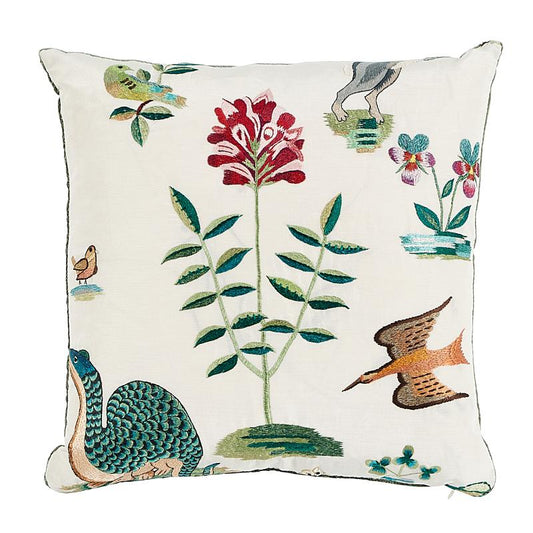 Royal Silk Embroidery Pillow - Multi