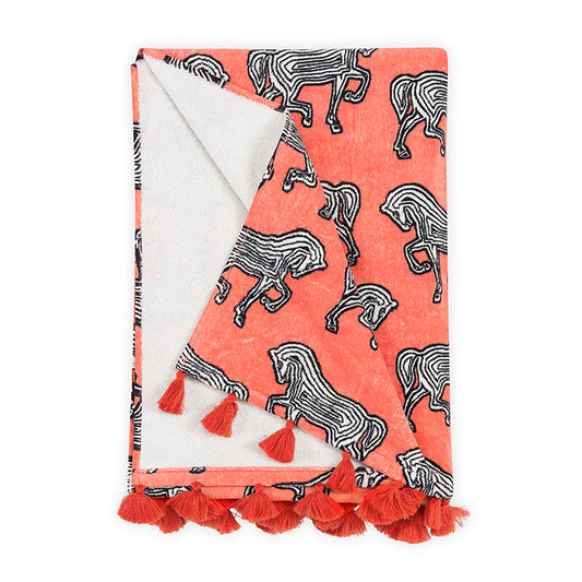Faubourg Beach Towel - Pink Coral